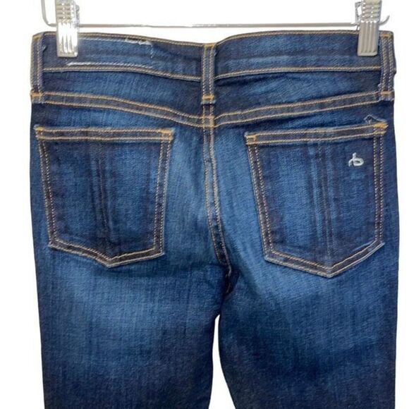 Rag & Bone Cate Mid-Rise Skinny Ankle Jeans Size 25 Kensington Wash $195 - Picture 6 of 13